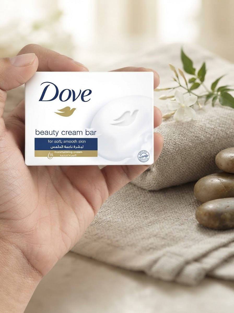 صابون زیبایی Dove مدل Beauty Cream Bar وزن ۹۰ گرم (اصلی) - فرمولاسیون ملایم و مغذی